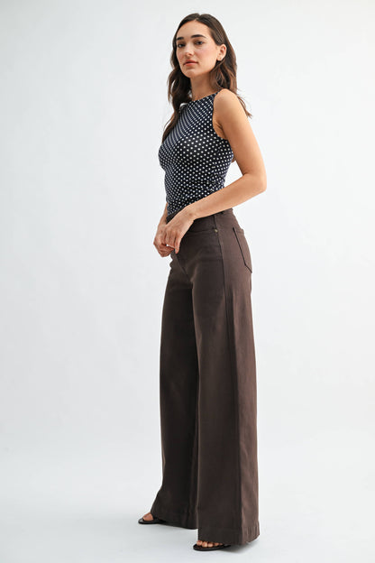 Chocolate Wide Leg Jeans