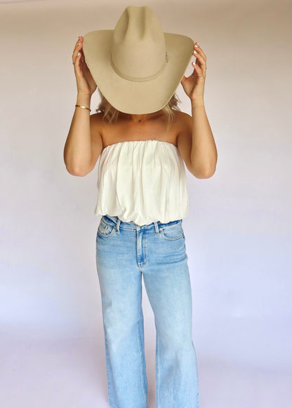 Paloma Bubble Top in White