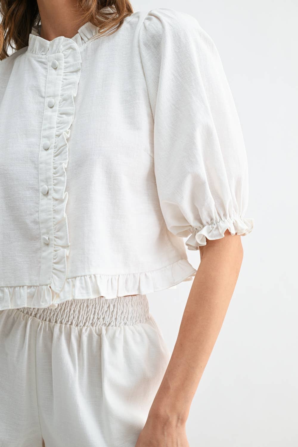 Cora Linen White Set
