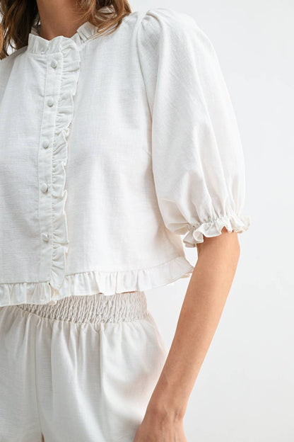 Cora Linen White Set