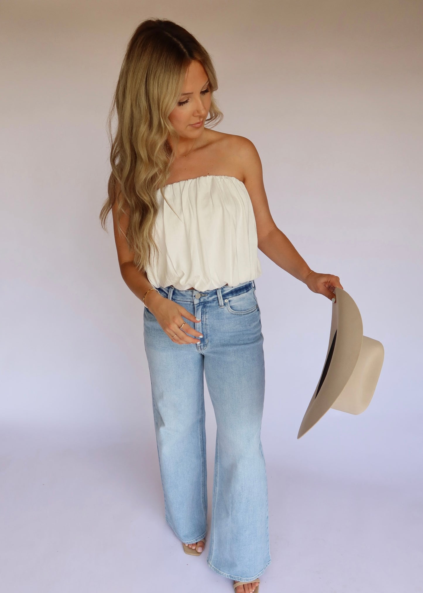 Paloma Bubble Top in White