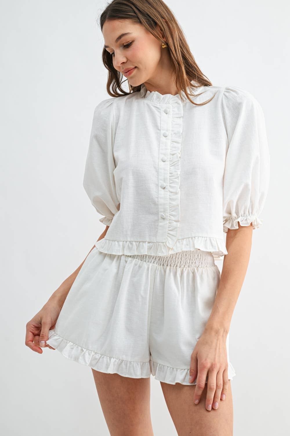 Cora Linen White Set