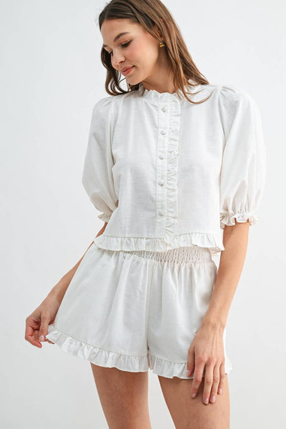 Cora Linen White Set