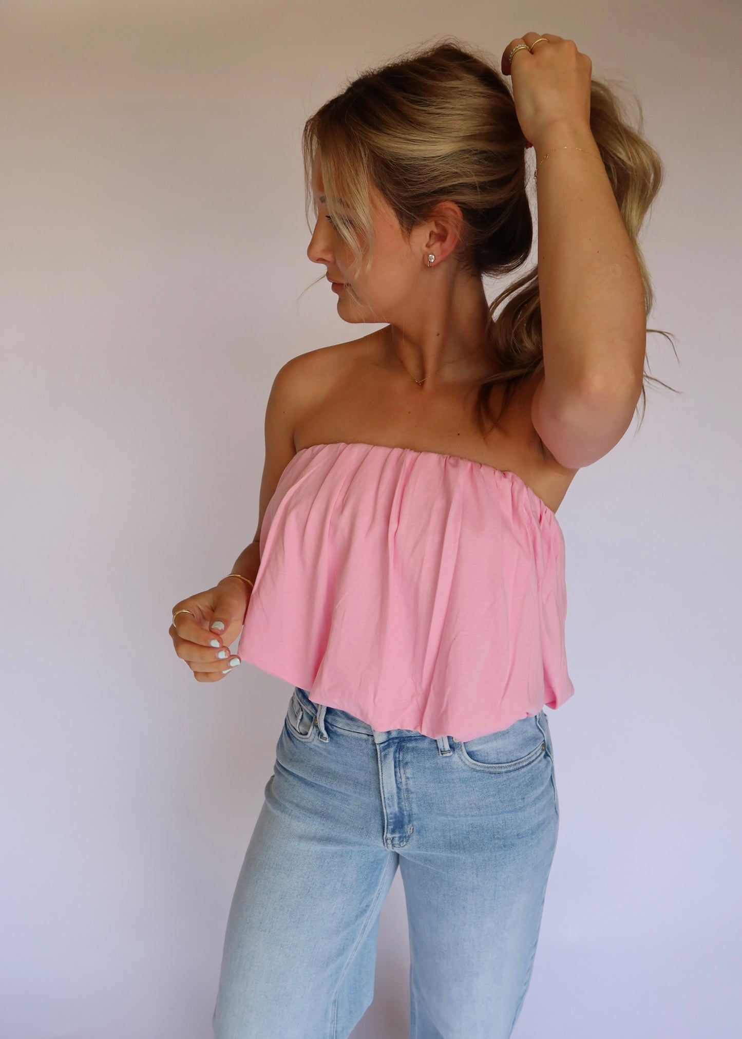 Paloma Bubble Top in Pink