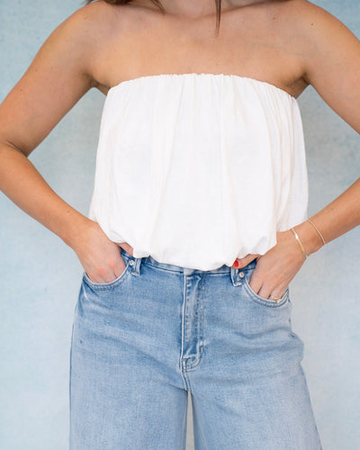 Paloma Bubble Top in White